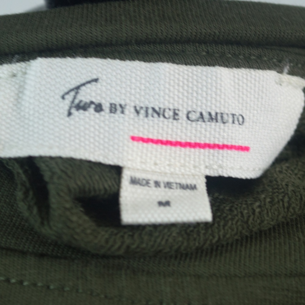 French Terry Lace-Up Green Long Sleeve Sweater - Picture 7 of 9